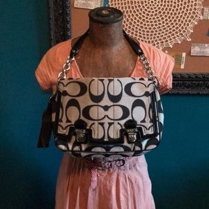 Coach Black & Gray Purse